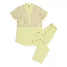 Ambo Oh! Wear Uniforme - Carmina Poly Broderie Pistacho