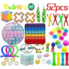 Conjunto De 52 Brinquedos Pop It Sensorial Fidget