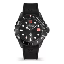 Reloj Swiss Military Smwgn2200330 Para Hombre Cristal Zafiro Color De La Malla Negro Color Del Bisel Negro/rojo Color Del Fondo Negro