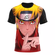 Camisa Camiseta 3d Full Anime Uzumaki Naruto Infantil Adulto