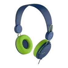 Audifonos Diadema Almbricos C/microfono 3.5mm Azul/verde