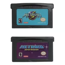 Jogos Metroid Zero Mission + Metroid Fusion - Gba - Novo.