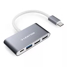 Hub Usb-c 4 En 1 Con Tipo C Usb 3.0 Y Usb 2.0 Para Macbook P