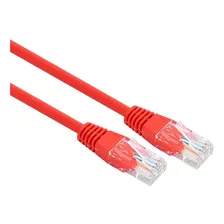 Cabo De Rede Utp Cat 5e Pach Cord 5m Yh3053 Vermelho Rontek