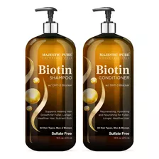 Majestic Pure Biotin - Juego De Champú Y Acondicionador Co.