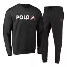 Conjunto Moletom + Calça Polo Resistente Conforto Para Frio