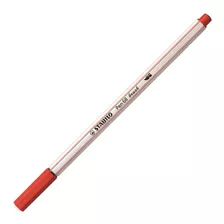 Caneta Pincel Stabilo Pen 68 Brush Lettering Vermelho Claro