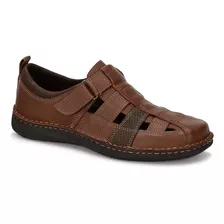 Huaraches Sandalias Confort Caballero Cafe Piel Ferrato 