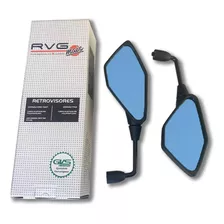 Retrovisor Rvg Kawasaki Z400 Rebaixado 90 Honda L Plana Azul