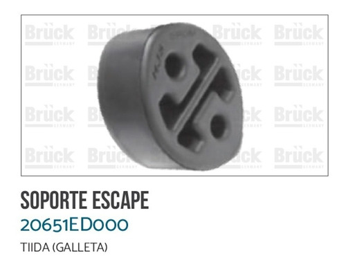 Soporte De Escape (galleta) Nissan Tiida B20651ed000 Bruck Foto 2