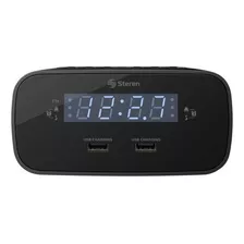 Radio Reloj Despertador Digital Fm Doble Cargador Usb Steren