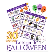 Loteria Halloween. Imprimible Digital 30 + Bonus Juegos 