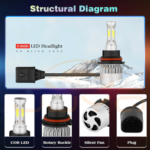 8000lm Kit Focos Led 9007 Haz Alto Y Bajo Para Mitsubishi Foto 3