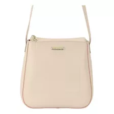 Bolsa Beira Rio Quadrada Transversal Lateral Media Feminino Cor Creme Tamanho Único