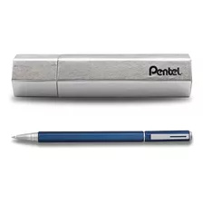 Bolígrafo Pentel Hexagon Bl667 0.7 Mm Tinta Gel Estuche Tinta Negro Exterior Azul