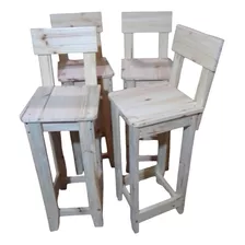 Banqueta Taburete Con Respaldo Oferta X4