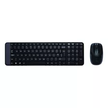 Kit De Teclado E Mouse Sem Fio Logitech Mk220 Espanhol-américa Latina De Cor Preto