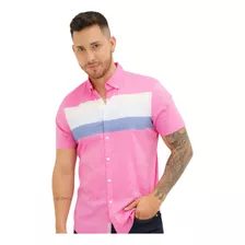 Camisa Penguin Hombre Pink Ocwm2002op