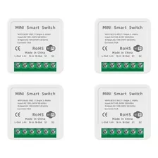 Kit 4 Mini Interruptor Inteligente 16a Wifi Automação Alexa