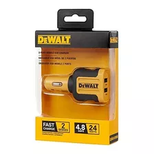 Cargador Usb Dewalt De 2 Puertos, 24 Vatios Y 2 Puertos Para