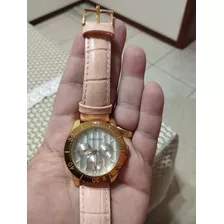 Relógio Feminino Triton Dourado E Bege 