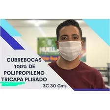 Cubrebocas 100% Polipropileno Tricapa Plisado Termosellado