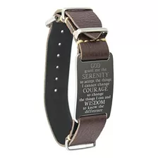 Pulsera Envolvente De Cuero Dakota Con Placa De Identificaci