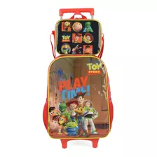 Kit Mochila Escolar Rodinhas Infantil + Lancheira Toy Story