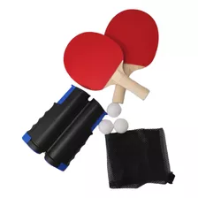 Set De Ping Pong, Paletas, Pelotas Y Red Extensible 167 Cm