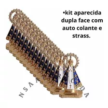 Kit 50 Santinha Nossa Senhora Aparecida Colar Carro Atacado