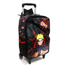 Mochila Infantil Naruto Uzumaki Desenho Rodinha G Meninos