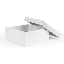 Caja Cuadrada Para Tartas, 12 Pulgadas, Color Blanco