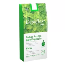 Depilflax Folhas Prontas P/ Depilação Facial C/24 - Hortelã