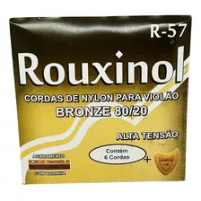 Cordas Violão Nylon Rouxinol Heavy Com Bolinha + Palheta
