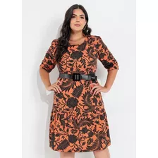 Vestido Midi Godê Moda Evangélica M/g 44 Plus Size Gg 46/48 