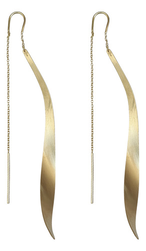 Brinco Hstern Longo My Collection De Ouro 18k Amarelo