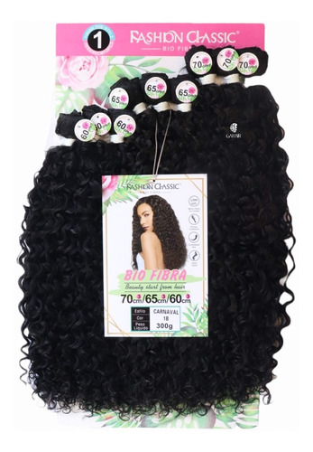 Cabelo Cacheado Bio Fibra Lindona Fashion Classic 70 cm - identico