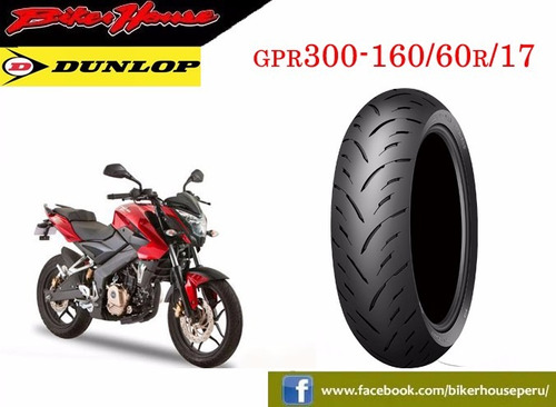 Llanta Dunlop Gpr-300 160/60-r17- Para Moto Pulsar Ns200
