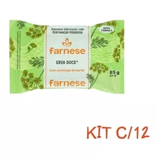 Kit C/ 12 Sabonetes Em Barra Erva Doce Farnese 85g