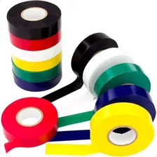 Kit 6 Rolos Fita Isolante Colorida 18mm X 5m Pvc Adesiva 