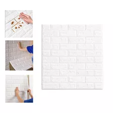 Pared 3d Autoadhesivo Panel Tipo Ladrillo Ccol Blanco