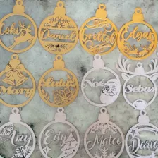 Esferas Navideñas Personalizadas 10 Piezas 10 Cm En Madera 