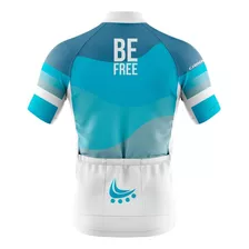 Buzos O Jersey De Ciclismo Fit Blue Free Manga Corta