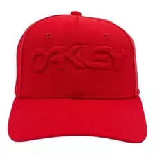 Boné Mascuino Oakley 6 Panel Stretch Hat Embossed Vermelho