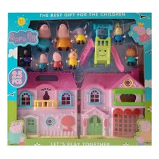 Set De Casa De Peppa Pig , Familia Y Sus Amigos 