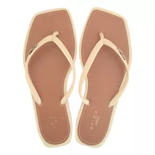 Chinelo Sandália Arezzo Brizza Bico Quadrado Panacota Jelly 