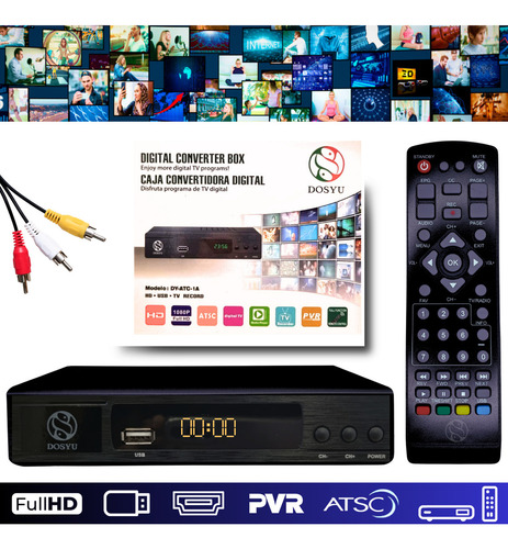 Decodificador Tv Convertidor Digital Full Hd 1080p