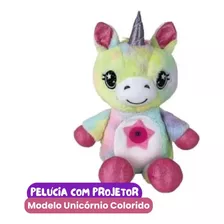 Urso Projetor De Pelúcia Star Belly Com Luz E Musica Fofura