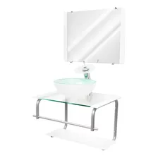 Gabinete Malaga 60cm Banheiro Lavabo Área Gourmet Bracasa Cor Da Pia Branco Quantidade De Furos Para Torneira Um Furo