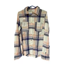 Camisa Marca Roxy Modelo Setai Miami Plaid Talla S Mujer